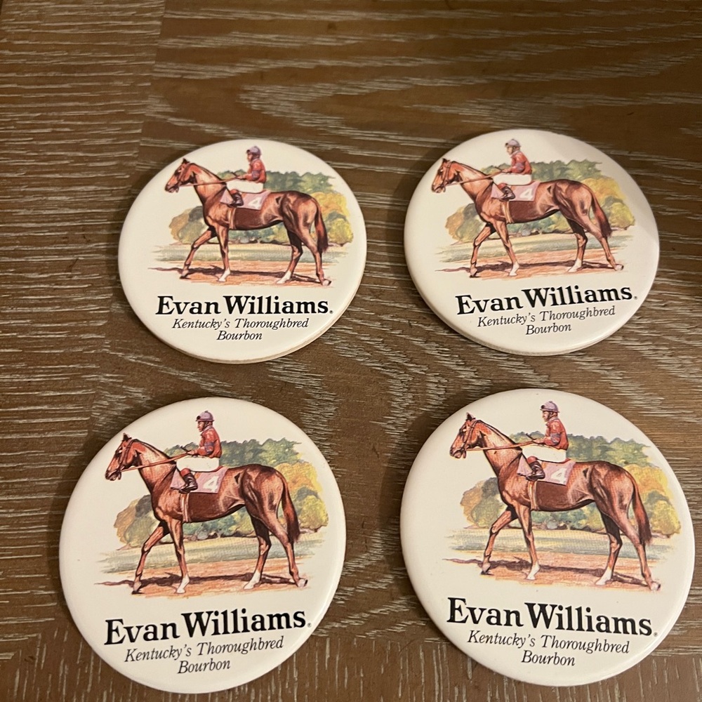 Vintage Evan Williams Kentucky Bourbon Coasters
